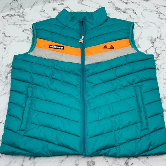 Men’s Ellesse Turquoise Padded Vest